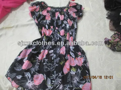 The used adults and children clothing