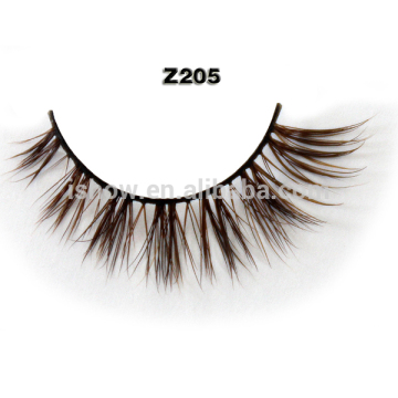 hot sale new fashion natural brown color mink eyelash strips