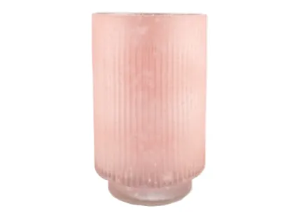 Embossed Hurricane Glass With Plating / Spray Frosting