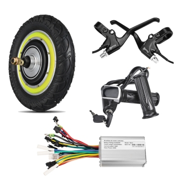 24V/48V 350W DC Motor Controller with 12-inch Brushless Hub Motor, LCD Display, and Brake System for Electric Scooters