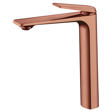 One Hole Rose Gold Brass Faucet Bathroom