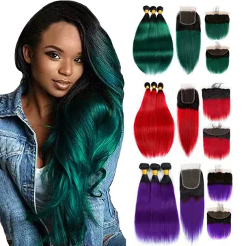 Wholesale Ombre Bundles,Grey Blue Purple Color Human Hair Weave Bundles , Natural Virgin ombre Brazilian Hair bundles