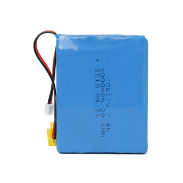 Batteria Lipo 706175 da 7,4 V 4000 mAh finemente elaborata