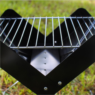 Griller de camping sur logo personnalisé: cuisinière à charbon de charbon amovible Cuideur x type Parrilla