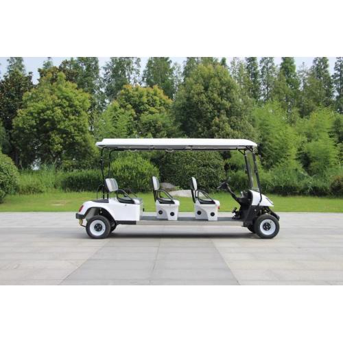 Electric four-wheeler three-row golf cart