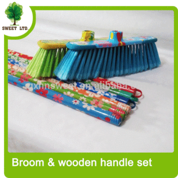 Cleaning tools cheap plastic brooms high quality household brooms besom