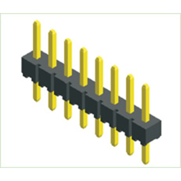 2.00 mm (.079 &quot;) Single fila H4.0 DIP180 °/encabezado de alfiler recto Conector eléctrico