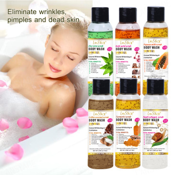 Natural Organic Exfoliating Shower Gel: Moisturizing Body Wash with Acne Spot Remover