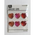 heart shape jumbo adhersive gemstone