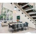 درج عالي الجودة في الداخل بتصميم حديث من الخشب الصلب سلالم مستقيمة مسبقة الصنع