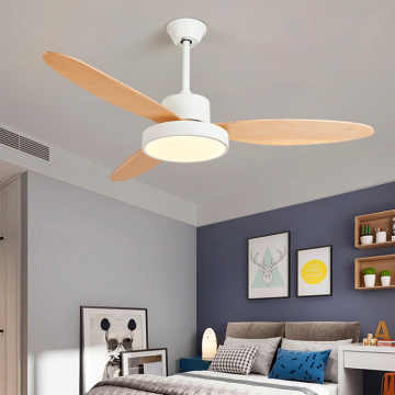 Scandinavian Wood Grain Ceiling Fan Lights for Living Rooms and Restaurants