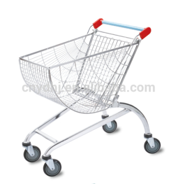 Round Basket Chrome Plated Shopping Trolley Cart for Sale YD-NR-80L