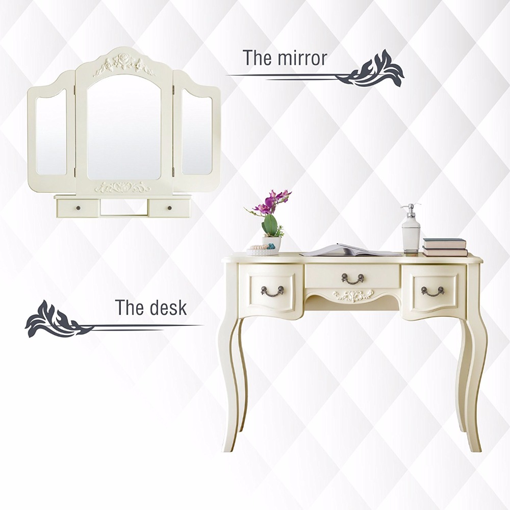 Makeup Table With Mirrors 2 Jpg