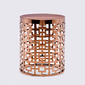 Goolee Elegant Design Metal Wood Sofa Side Table