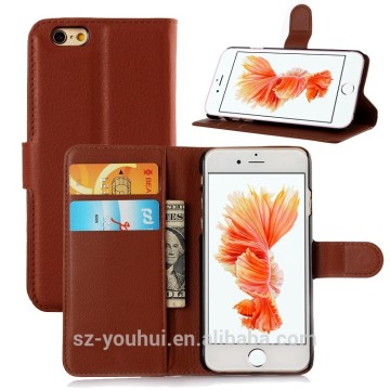 Factory direct sale folio PU leather stand case for iphone 7 plus