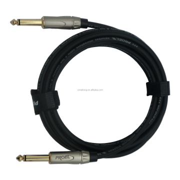 OEM Gold Plated High Quality OFC 6.3mm-6.3mm Audio Cable for Microphone/Guitar/Projector