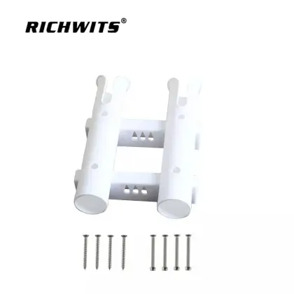 plastic wall mounted fishing rod holder boat fishing 2 pole black white fishing rod holders