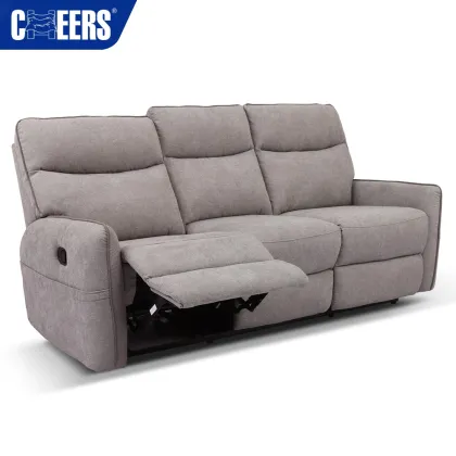 MANWAH CHEERS 3 Seater High-Back Fabric Manual Reclining Sofa