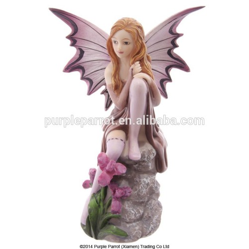 Tales of Avalon Fairy Sitting on Ground Purple Lisa Parker