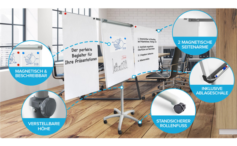Flipchart mobile whiteboards Portable magnetic Easel