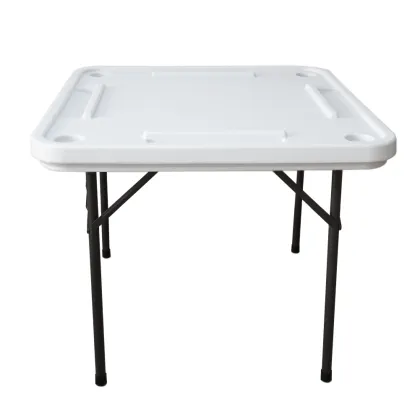 EASTOMMY White Blow Mold Domino Game Table