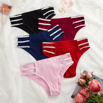Shunaier Wholesale Plus Size Ice Silk Seamless Thong Underwear