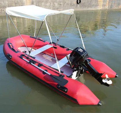 CE Approved 4.2M 13.8ft PVC Aluminum Floor Inflatable Fishing/Assault Boat for Sale