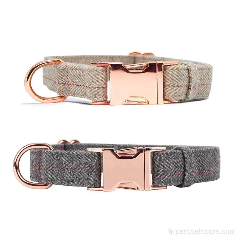 Amzon Hot Vente Colliers pour chiens en tweed Accessoires pour animaux de compagnie