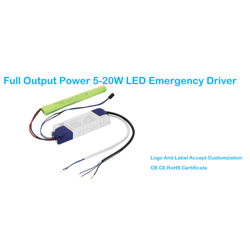 Paquete de emergencia LED de respaldo con batería de iones de litio recargable