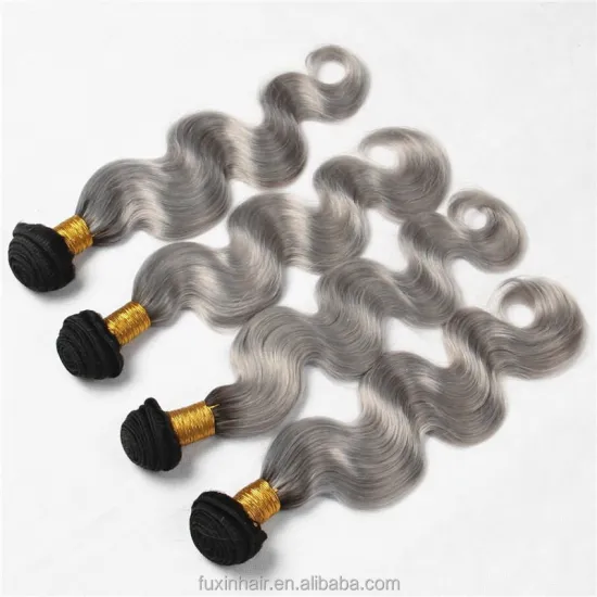 Human Hair Weaving Wig Non-remy Hair Silky Straight Wave Machine Grey Silver Brazilian Hair Extension Tangle Free ,no Shedding