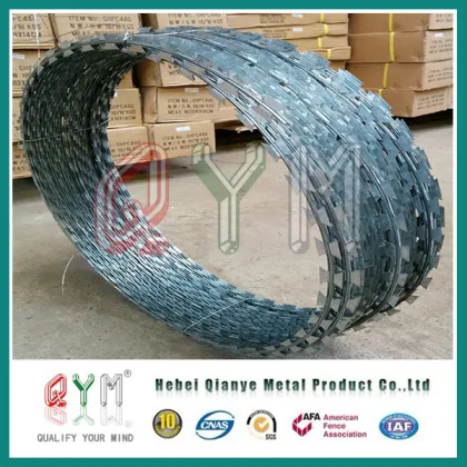 Razor Barbed Wire/ Concertina Crossed Razor Barbed Wire Qym Factory