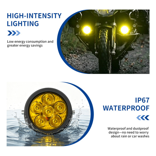 LIUHJG 6LED 4 Inch Off-Road Motorcycle Spotlight