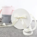 Ribbon Handle High Velvet Round Boxes for Flowers