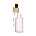 30ml/1oz Rose Glass Essimties Botles Bamboo Lids