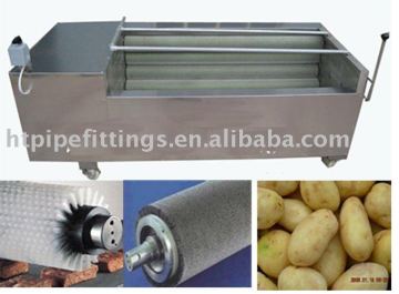 Vegetable and fruit washing and peeling machine