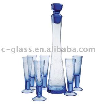 mouth blown drinking glass