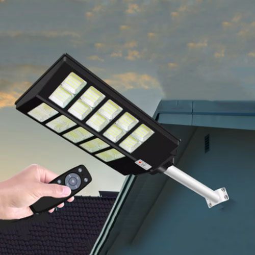 Complete Solar Street Light System with External LiFePO4 Lithium Battery Under the Solar Panel