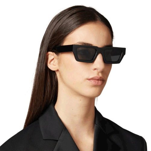 Narrow Rectangle Acetate Sunglasses