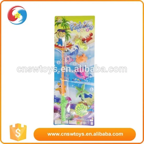 Light colors fishing pole great varieties sea animal toy to kids