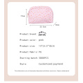 Metal zipper makeup bag Cross print PU twill makeup bag