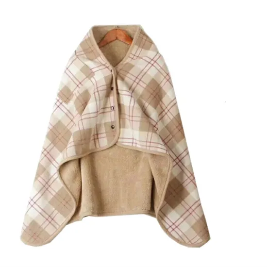 Amazon hot sell Womens Plaid Flannel Blanket Winter Scarf Warm Cozy Tartan Wrap Oversized Shawl Cape