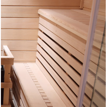 Traditional indoor sauna room