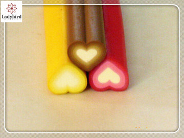 2014 ladybird colorful hearts Polymer Clay for diy 3D nail decoration promotion