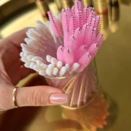 50pcs Nylon Wholesale Eyelash Brush & Eyebrow Mascara Brush for Eyelash Beauty Makeup