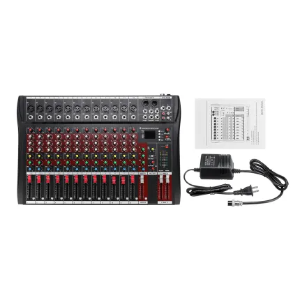 Professional 12-Channel DSP Audio Echo Sound Console with USB Mixing Technology: High-Quality Audio Processing Console