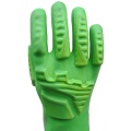 Green Fluorescent 100% Cotton Impact Resistant Gloves