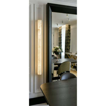 Modern Strip Light Sconce for Indoor Hotel Villa Hallway Corridor with Marble Alabaster Walls