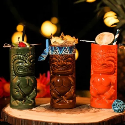 Wholesale Custom TIKI Cocktail Glasses & Mugs