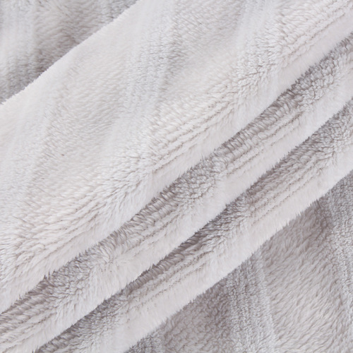 Fabrikspolyester Jacquard katjonisk flanell fleece tyg