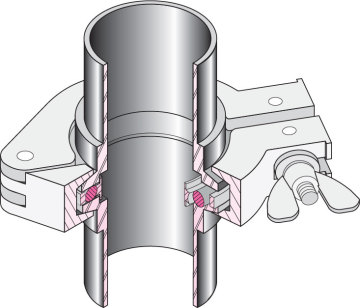 ISO80-ISO63 conical reducing adapter SS316